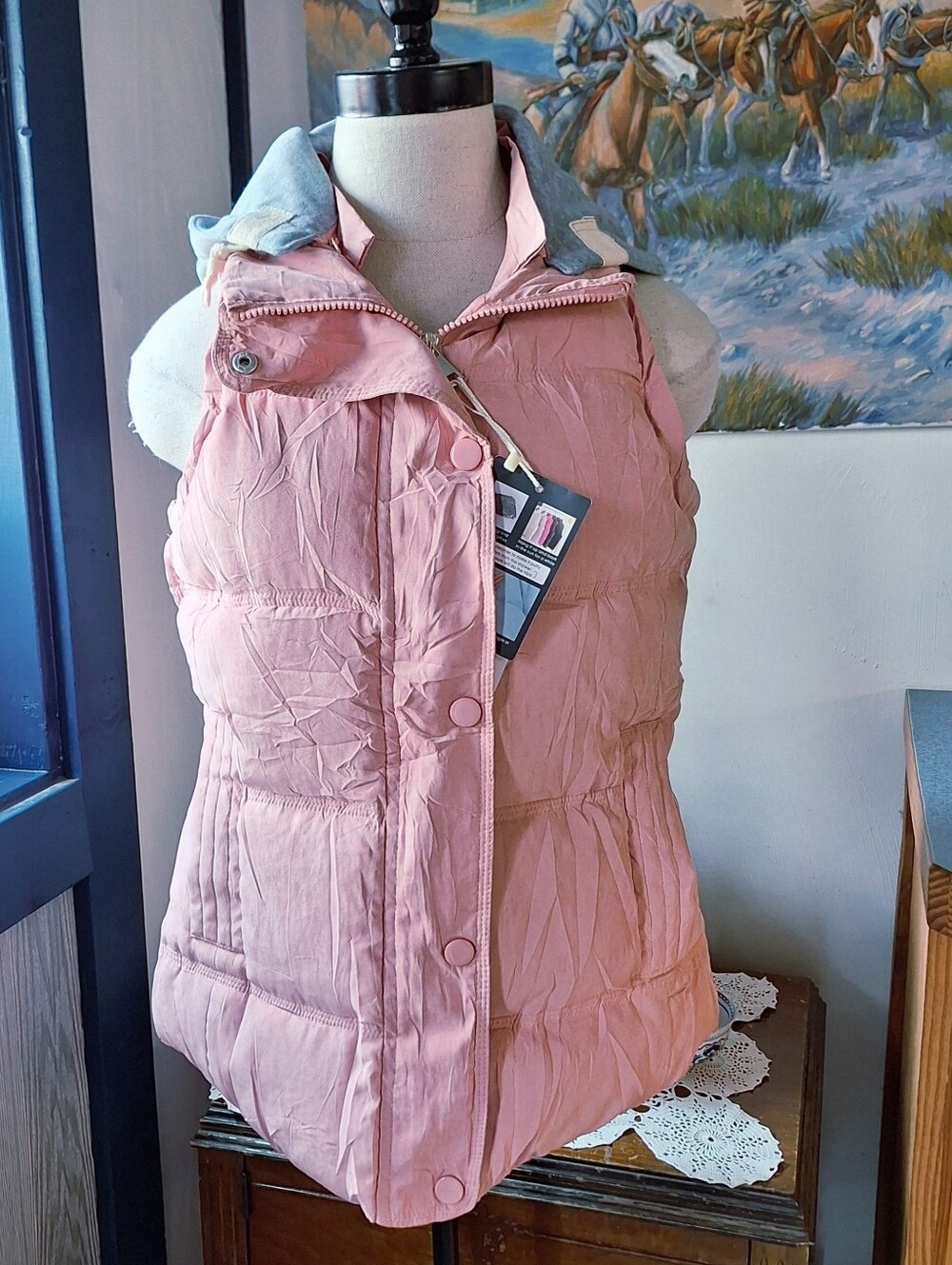 Yeokou Puffer Vest With Zip off Hood, XS, Style#QB-0530, NWT
